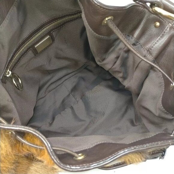 503385AT (S6) Fendi Shoulder Bag Brown Leather - Picture 6 of 9